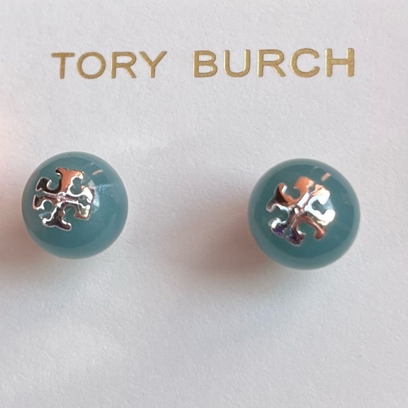 Tory Burch Jewelry - NEW Tory Burch Kira Pearl Stud Earrings Blue OS